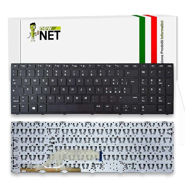 new net - Tastiera Compatibile con Notebook HP L01028-061, SG-87800-2IA, 9Z.NEFSQ.00E, NSK-XK0SQ [Frame Nero - Non retroilluminata - Layout ITA]