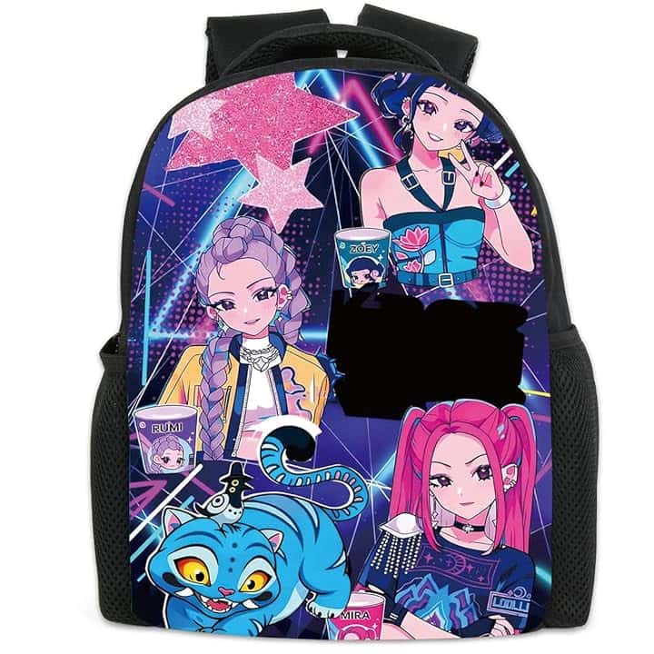 Demon Hunters - Zaino per la scuola per bambini, 33 x 24 x 14,5 cm, stile carino, stella, Di medie dimensioni, moderno