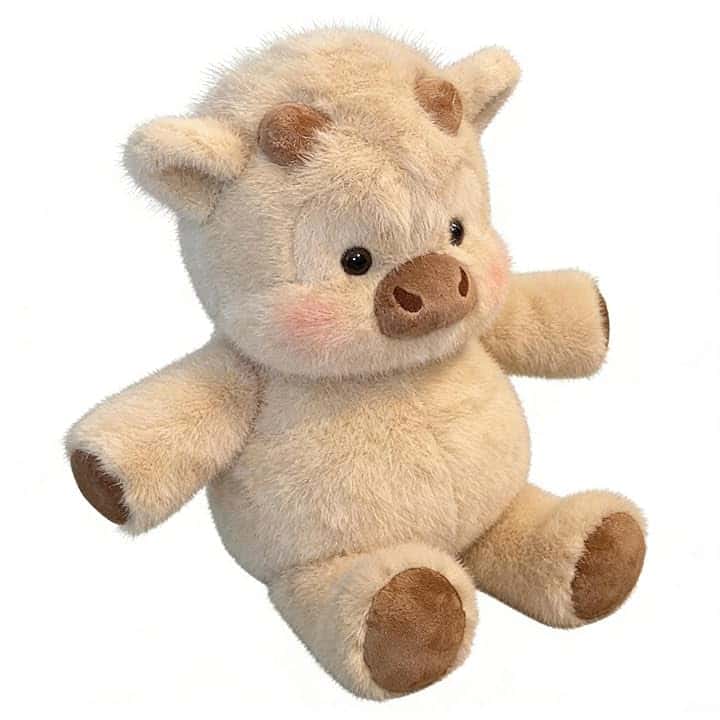 Generico Peluche Di Cinghiale - 45 Cm, Vitello Che Corre, Morbido Giocattolo, Bambola Da Collezione A Forma Di Pecora In Stile Cartone Animato, Animale Di Peluche Per Uomini, Donne, Bambini E Ragazzi