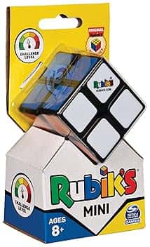 RUBIK'S, SPIN MASTER, il Cubo di Rubik's 2X2 MINI, L'Originale, con 2 Strati da 4 Cubi, Rompicapo Professionale a combinazione di colori, Tascabile, adatto a bambini da 8+,