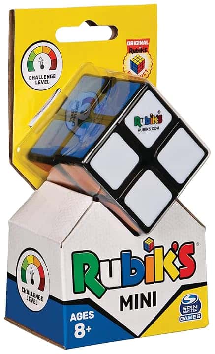 RUBIK'S, SPIN MASTER, il Cubo di Rubik's 2X2 MINI, L'Originale, con 2 Strati da 4 Cubi, Rompicapo Professionale a combinazione di colori, Tascabile, adatto a bambini da 8+,