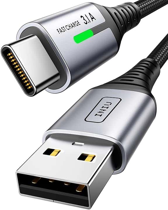 INIU Cavo USB Type-C, Cavo USB [2m] 3,1A QC 3,0 Tipo C Cavo Type C Rapida, Lega Intrecciato in Nylon Cavo USB Type C compatibili con iPhone 17 16 Pro Max, Samsung S25 24 Ultra, Xiaomi iPad ECC. ClimatePartner certified