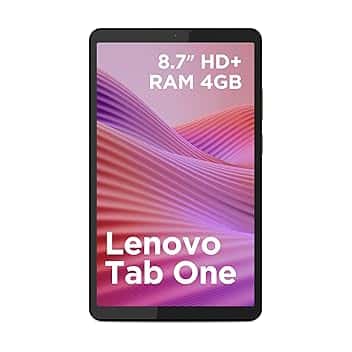 Lenovo Tab One Tablet - Display 8.7" HD (1340x800), RAM 4GB, Memoria 64GB, WiFi 5, Processore MediaTek Helio G85, Tablet Android 14, Clear Case incluso - Luna Grey