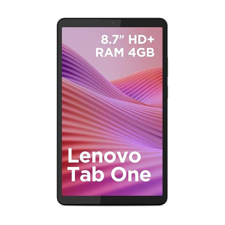 Lenovo Tab One Tablet - Display 8.7" HD (1340x800), RAM 4GB, Memoria 64GB, WiFi 5, Processore MediaTek Helio G85, Tablet Android 14, Clear Case incluso - Luna Grey