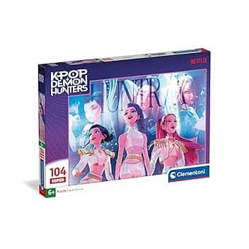 Clementoni - Puzzle per Bambini 104 Pezzi Super, per Bambini 6+ Anni, Illustrazione con Personaggi della Serie K-pop Demon Hunters, Idea Regalo, Made in Italy, 48,5x33,5 cm, 27257