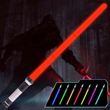 OSDUE Lightsaber RGB a 7 Colori Modificabili - New Spada Laser, Soundfont di Battaglia di Film Simulati, Lightsaber Light Up Toy per Adulti e Adolescenti, Manico Lunghezza Regolabile 41-80 cm