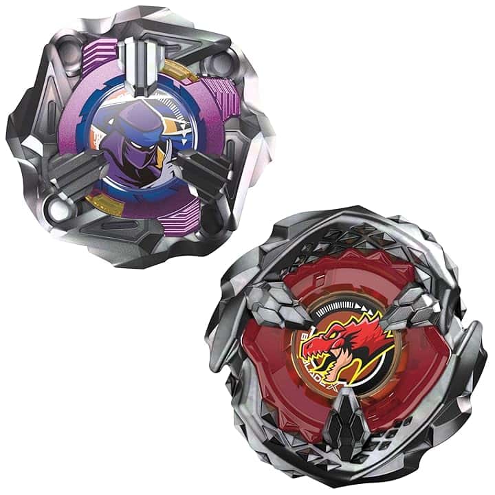 Hasbro Beyblade X, Set Dual Pack, Beat Tyranno 4-70Q e Knife Shinobi 4-80HN