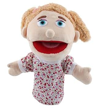 Marionette da Mano Muppet Show, Burattini da Mano, Teatrino Marionette di Peluche, Pupazzo di Peluche, Master of Puppets per Racconta Storie, Educazione, Giochi Interattivi (Figlia, 30cm)