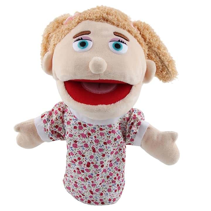 Marionette da Mano Muppet Show, Burattini da Mano, Teatrino Marionette di Peluche, Pupazzo di Peluche, Master of Puppets per Racconta Storie, Educazione, Giochi Interattivi (Figlia, 30cm)