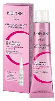 Biopoint Color - Crema Colorante Permanente con Fiala Hyaluplex Serum, Tinta per Capelli con Acido Ialuronico, Nutre, Idrata e Dona un Colore Brillante e Intenso, 60 ml