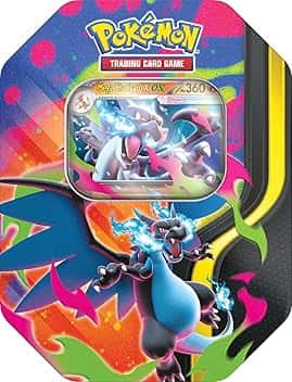 Pokémon: scatola da collezione Mega Charizard/Mega Charizard X-ex del GCC Pokémon (quattro buste di espansione e una carta promozionale olografica), Edizione in Italiano