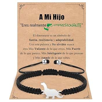 Cheerslife Regali Per Figlio Bracciale Bambino Bracciale Dinosauro Regali Per Bambini Bracciale Madre E Figlio Regali Di Compleanno Natale Per Figlio Regalo Di Ritorno A Scuola Laurea Mamma Papà ES
