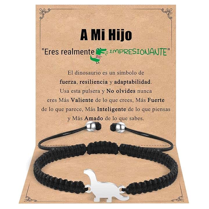 Cheerslife Regali Per Figlio Bracciale Bambino Bracciale Dinosauro Regali Per Bambini Bracciale Madre E Figlio Regali Di Compleanno Natale Per Figlio Regalo Di Ritorno A Scuola Laurea Mamma Papà ES