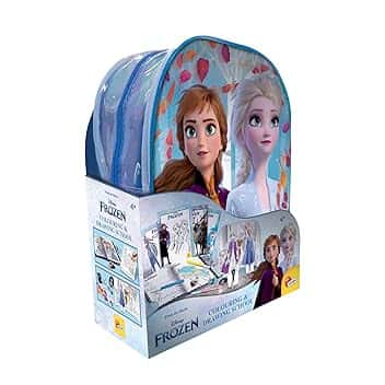Liscianigiochi Frozen Coloring e Drawing School, Zainetto, Lavagnette, Manuale, Pennarelli, Multicolore, 92925