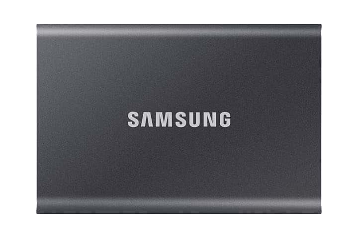 Samsung T7 Portable SSD - 2 TB - USB 3.2 Gen.2 External SSD Titanium Grey (MU-PC2T0T/WW)