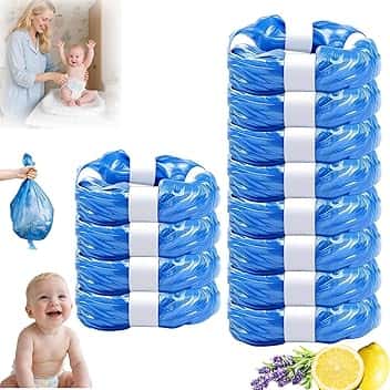 12 Pezzi Ricariche Mangiapannolini, Sacchetti Mangiapannolini Antiodore Inodore Addensata Compatibili con Maialino Foppapedretti Tommee Tippee Twist & Click Simplee Tec Litter Locker
