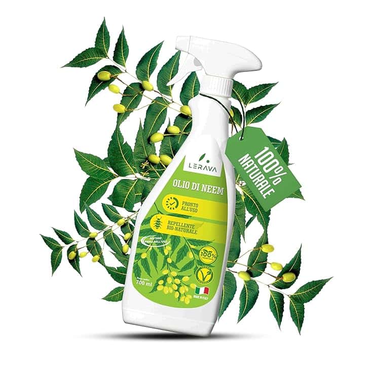LERAVA Olio di Neem per Piante (700 ML) - Contro Cocciniglia, Afidi e Insetti - Trattamento Naturale Antiparassitario - Protezione Biologica per Orto, Giardino e Coltivazioni