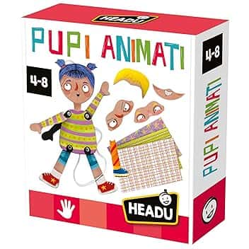 HEADU - Pupi Animati New - Crea, Vesti e Svesti Le Marionette | Giochi Creativi 5 6 7 8 Anni, attività Creative Bambini, Lavoretti Manuali, Gioco Marionette, Idea Regalo Compleanno, Made in Italy