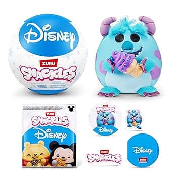 Snackles, peluche personaggio Disney da 13 cm di ZURU, peluche con accessorio snack (assortimento casuale)