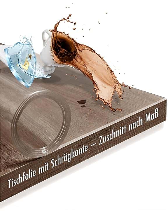 TEXMAXX pellicola trasparente per tavolo 2mm con bordo smussato - protezione tavolo pvc varie misure dimensioni - pellicolatavolo trasparente - 90 cm x 140 cm