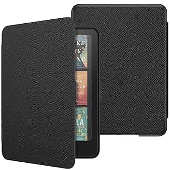 FINTIE Custodia per 7" Kindle Paperwhite (12ª Generazione, 2024) e Kindle Colorsoft (1ª Generazione, 2025/2024), Sottile Leggero Protettiva Cover con Auto Sveglia/Sonno, Nero ClimatePartner certified