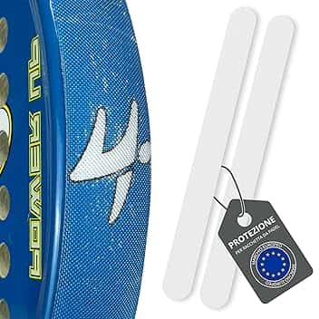 Protezione Racchetta Padel Transparente Ruvido - Protettore Racchetta Multigranulato, Resistente - Paracolpi Padel Facile da Applicare e Adattabile 35x370mm.