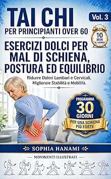 Tai Chi per Principianti Over 60: Esercizi Dolci per Mal di Schiena Postura ed Equilibrio: Ginnastica Dolce per Anziani Ridurre Dolori Lombari e Cervicali ... 30giorni Routine 10minuti al Giorno