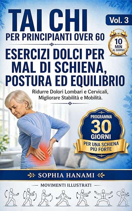 Tai Chi per Principianti Over 60: Esercizi Dolci per Mal di Schiena Postura ed Equilibrio: Ginnastica Dolce per Anziani Ridurre Dolori Lombari e Cervicali ... 30giorni Routine 10minuti al Giorno