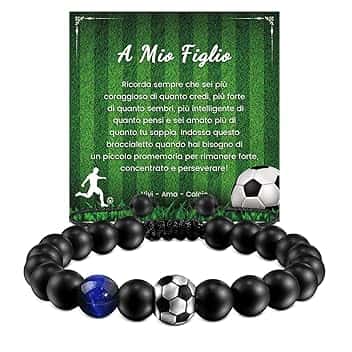 Cheerslife Idee Regalo Ragazzo,Braccialetto di Calcio Basketball per Ragazzi, Regali Compleanno Natale per Figli, Nipoti Fratelli, Regalo Ragazzo 8 9 10 11 12 13 14 15 Anni Maschio Bracciale Bambino