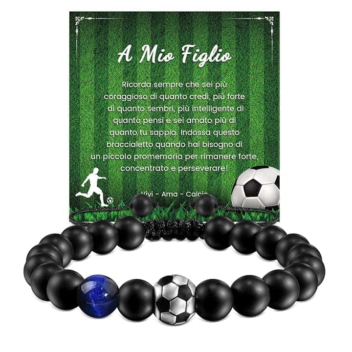 Cheerslife Idee Regalo Ragazzo,Braccialetto di Calcio Basketball per Ragazzi, Regali Compleanno Natale per Figli, Nipoti Fratelli, Regalo Ragazzo 8 9 10 11 12 13 14 15 Anni Maschio Bracciale Bambino