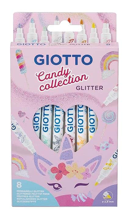 Giotto Glitter Candy Collection 8 pennarelli Colori Glitter Assortiti