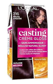 L'Oréal Paris Casting Crema Gloss Colorazione Tono su Tono per Capelli - Senza Ammoniaca - Prugna squisita (316)