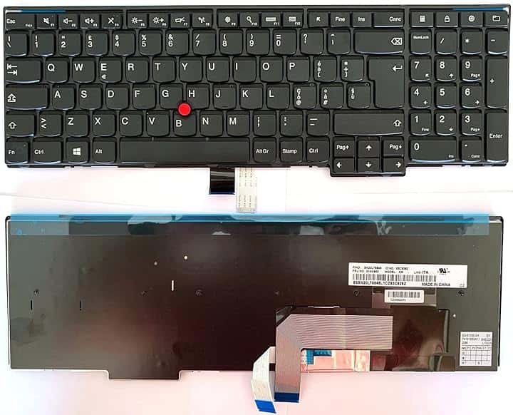 INFOELETTRONICA - Tastiera Italiana QWERTY per Lenovo ThinkPad T540, T540p, T560, L540, W540, W541, T550 - Ricambio di Qualità, Resistente e Facile da Installare per Notebook Lenovo