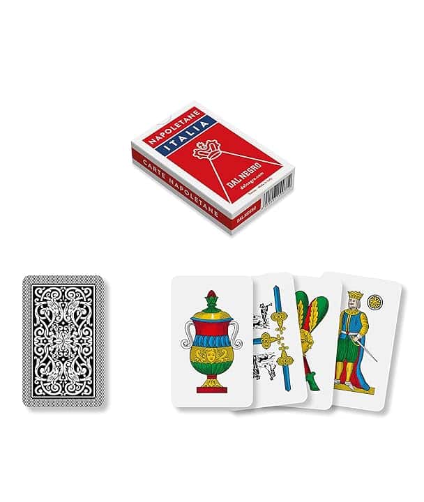 Dal Negro 10071 - Napoletane Italia Carte da Gioco Regionali, Astuccio Rosso, dai 3 anni in su
