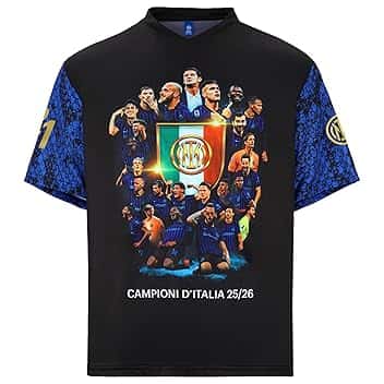 Inter - Tshirt Campioni d'Italia 2025/26, Maglia Celebrativo Scudetto, Prodotto Ufficiale