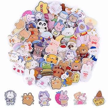 Kalolary 65 spille in acrilico carino carino badge estetici pin kawaii zaino spille pecora, coniglio, cane, orso, ragazza, cartone animato, spilla per zaini, borse, giacche, felpe con cappuccio cappelli