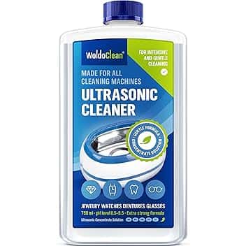 WoldoClean WoldoClean Detergente Ultrasuoni Concentrato 750ml - Liquido per Lavatrice Ultrasuoni, Senza Alcol per Occhiali, Gioielli, Dentale, Monete & Carburatori