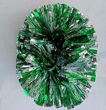 2 Pezzi Cheerleading Pompon Cheerleader Metallic Pom Poms Sport Accessori per Cheer, Danza Team, Party, Aerobic Cheerleading