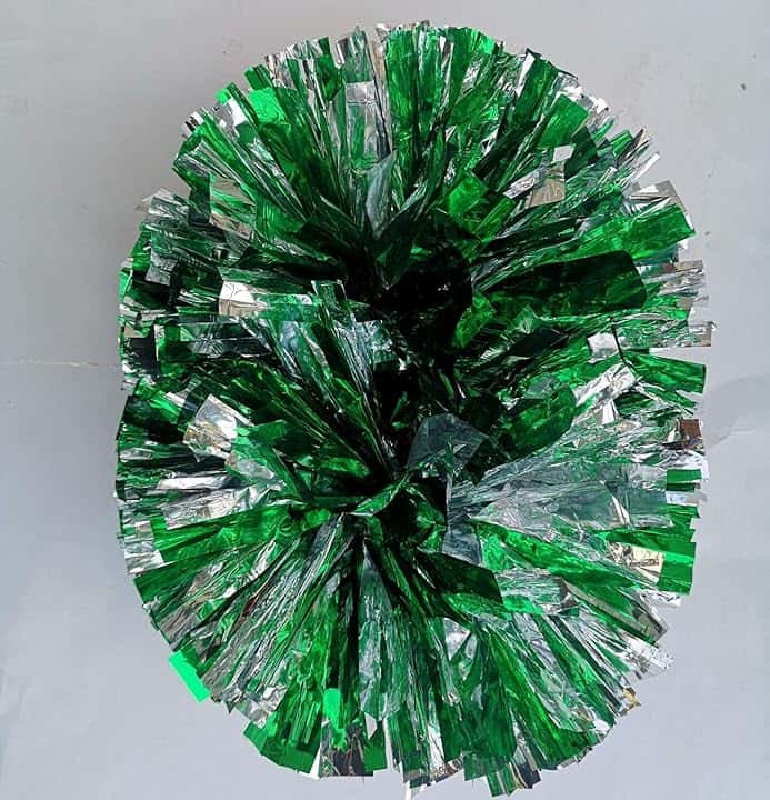 2 Pezzi Cheerleading Pompon Cheerleader Metallic Pom Poms Sport Accessori per Cheer, Danza Team, Party, Aerobic Cheerleading