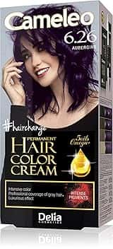 Cameleo - Omega Plus - Tinta per Capelli - Melanzana - Colore Profondo, Duraturo - Colorazione Permanente - Protezione per i Capelli - Kit Completo per la Colorazione – 50ml