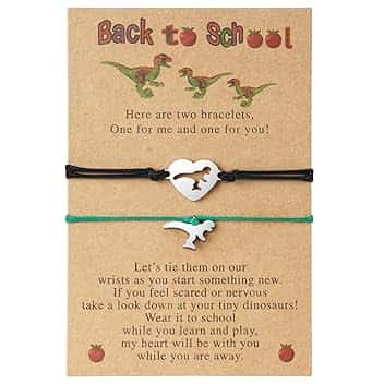 AUAUY Regali di Ritorno a Scuola, Bracciale Madre e Figlia Bracciale Mamma e Figlio Regalo per Madre, Regali per il Primo Giorno di Scuola per Ragazze e Ragazzi, Natale Regalo, Amore