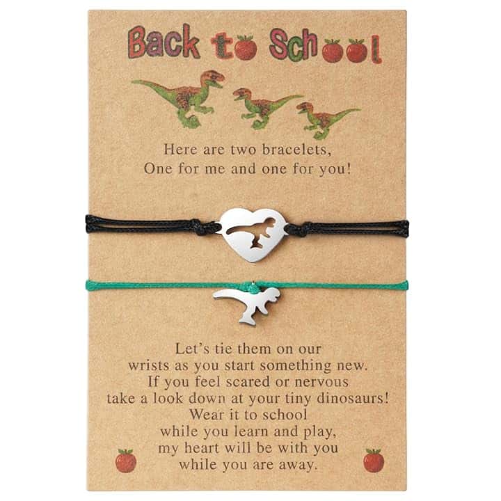 AUAUY Regali di Ritorno a Scuola, Bracciale Madre e Figlia Bracciale Mamma e Figlio Regalo per Madre, Regali per il Primo Giorno di Scuola per Ragazze e Ragazzi, Natale Regalo, Amore