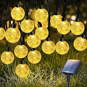 btfarm Catena Luminosa Esterno Solare, 10M Luci Solari da Giardino IP65 Impermeabile, 8 Modalità Lucine Esterno Energia Solare Funzione di Memoria per Gazebo Balcone Pergole Terrazza Campeggio