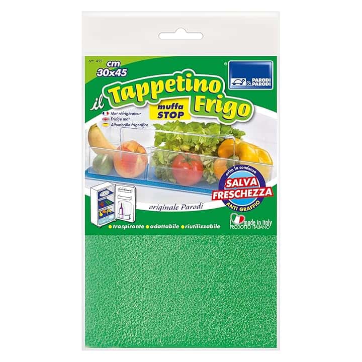 PARODI & PARODI - Tappetino Frigo Salvafreschezza, Tappetino Frigorifero Antimuffa Traspirante in Poliuretano Evita Condensa, Previene Muffa e Umidità, Lavabile e Riutilizzabile 30x45 cm, Verde Acqua