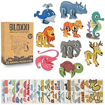 Set di 25 Puzzle 3D – Regalini Fine Festa Compleanno Bambini – Pensierini Educativi e Divertenti per Invitati – Gadget Compleanno Bambino e Bambina per Scuola e Feste (Animali) (Animali)