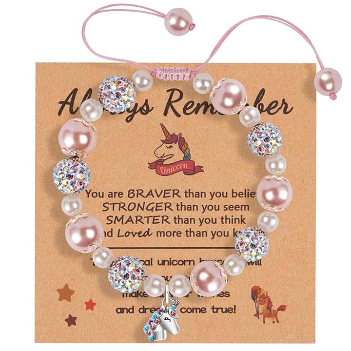 Aucuu Braccialetti per Bambini, Gioielli Regalo per Ragazze Compleanno e Natale