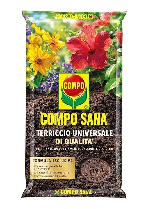 COMPO SANA Terriccio Universale di qualità, Per piante d'appartamento, balcone e giardino, 80 l