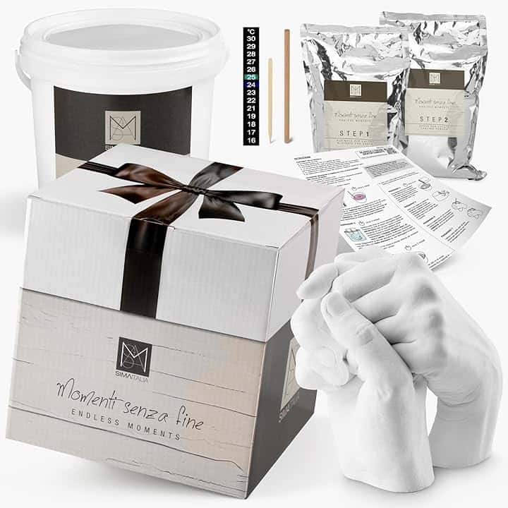 Kit Calco Mani Coppia Completo con Video Guida ed Ebook - Stampo 3D in Gesso e Alginato