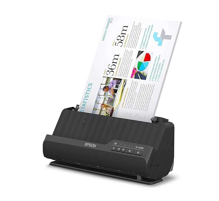 Epson ES-C320W Scanner A4 di Precisione per Documenti e Foto, Connessione Wireless, Ottimizzato per la Gestione dei Documenti, Gestione versatile dei Supporti e Bassi Consumi Energetici