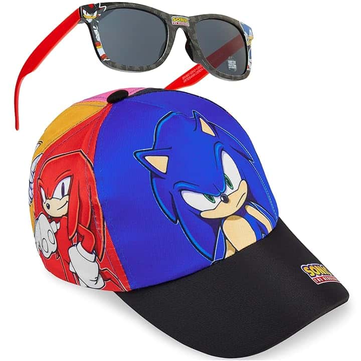 Disney Toy Story | Sonic The Hedgehog Cappello Baseball Occhiali da Sole Bambino Set, Cappellino UV400 Occhiali Sole